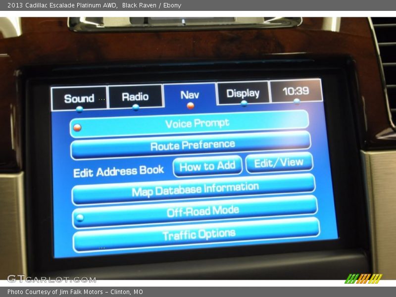 Controls of 2013 Escalade Platinum AWD