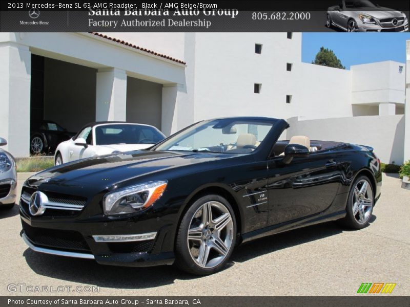 Black / AMG Beige/Brown 2013 Mercedes-Benz SL 63 AMG Roadster