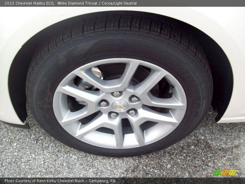 White Diamond Tricoat / Cocoa/Light Neutral 2013 Chevrolet Malibu ECO