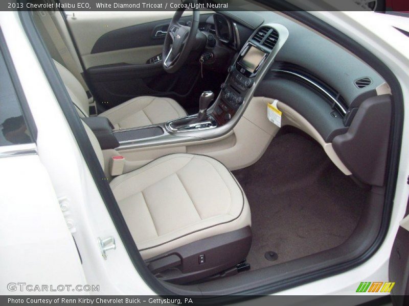White Diamond Tricoat / Cocoa/Light Neutral 2013 Chevrolet Malibu ECO
