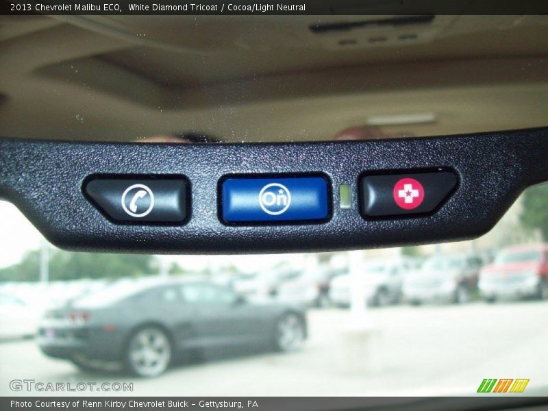 White Diamond Tricoat / Cocoa/Light Neutral 2013 Chevrolet Malibu ECO