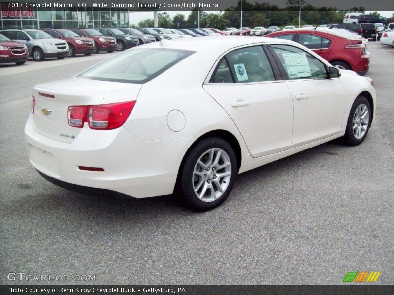 White Diamond Tricoat / Cocoa/Light Neutral 2013 Chevrolet Malibu ECO