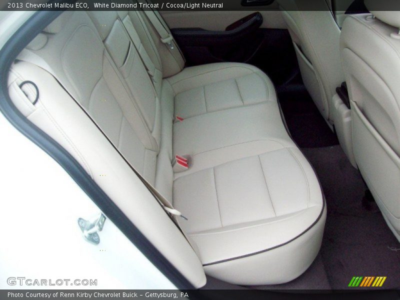 White Diamond Tricoat / Cocoa/Light Neutral 2013 Chevrolet Malibu ECO