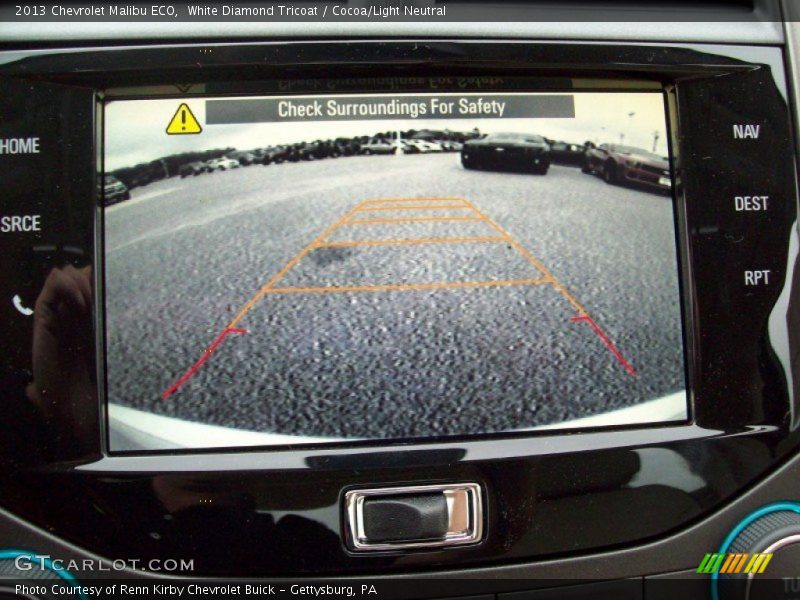 White Diamond Tricoat / Cocoa/Light Neutral 2013 Chevrolet Malibu ECO