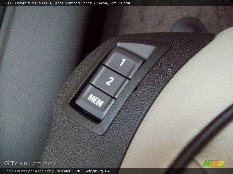 White Diamond Tricoat / Cocoa/Light Neutral 2013 Chevrolet Malibu ECO