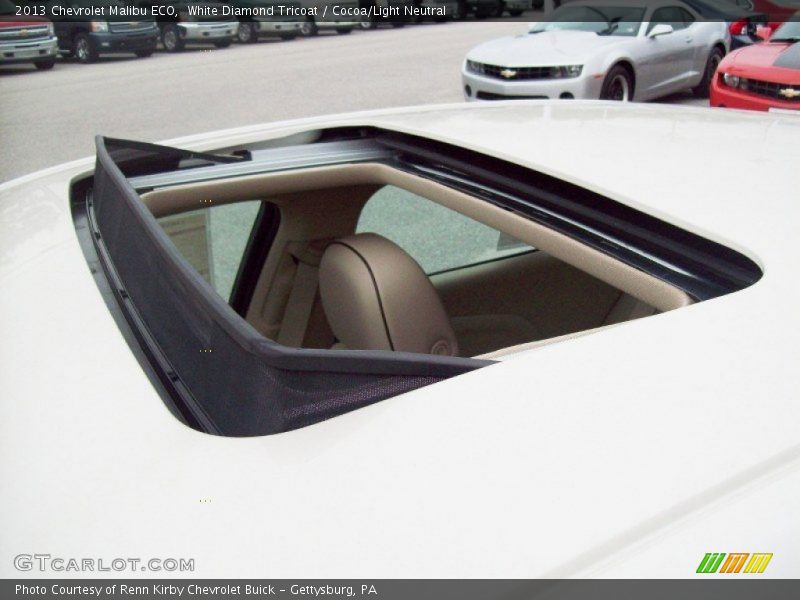 White Diamond Tricoat / Cocoa/Light Neutral 2013 Chevrolet Malibu ECO