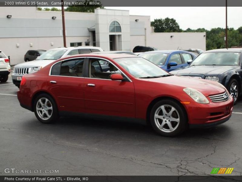 Garnet Fire Metallic / Willow 2003 Infiniti G 35 Sedan