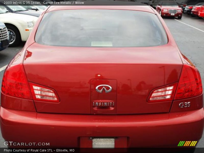 Garnet Fire Metallic / Willow 2003 Infiniti G 35 Sedan