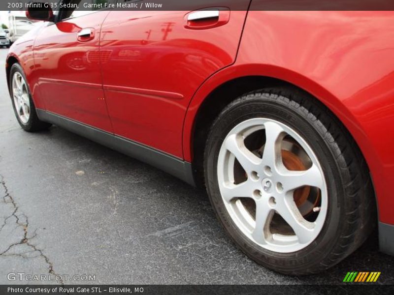 Garnet Fire Metallic / Willow 2003 Infiniti G 35 Sedan