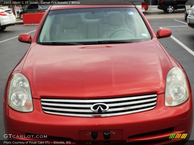 Garnet Fire Metallic / Willow 2003 Infiniti G 35 Sedan