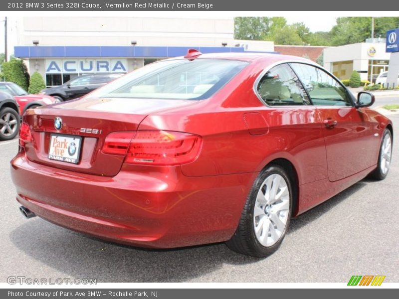 Vermilion Red Metallic / Cream Beige 2012 BMW 3 Series 328i Coupe