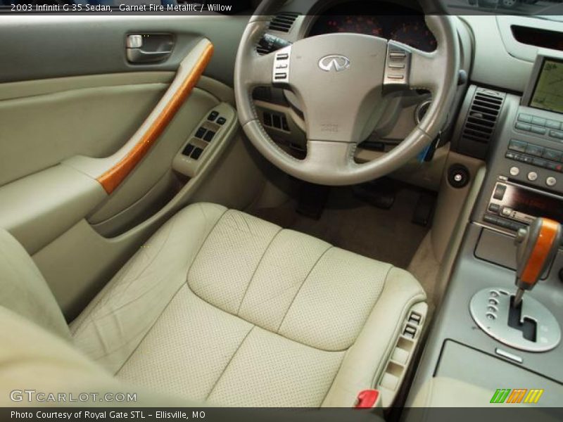 Garnet Fire Metallic / Willow 2003 Infiniti G 35 Sedan