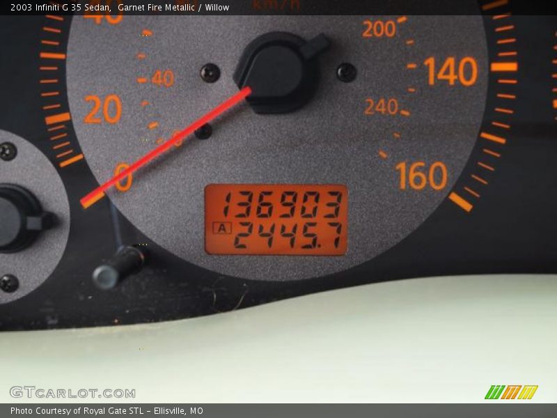 Garnet Fire Metallic / Willow 2003 Infiniti G 35 Sedan