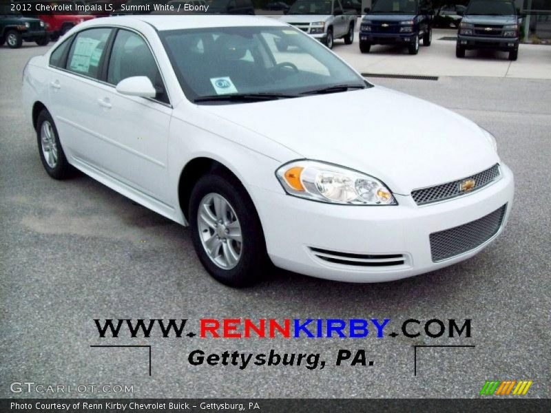 Summit White / Ebony 2012 Chevrolet Impala LS