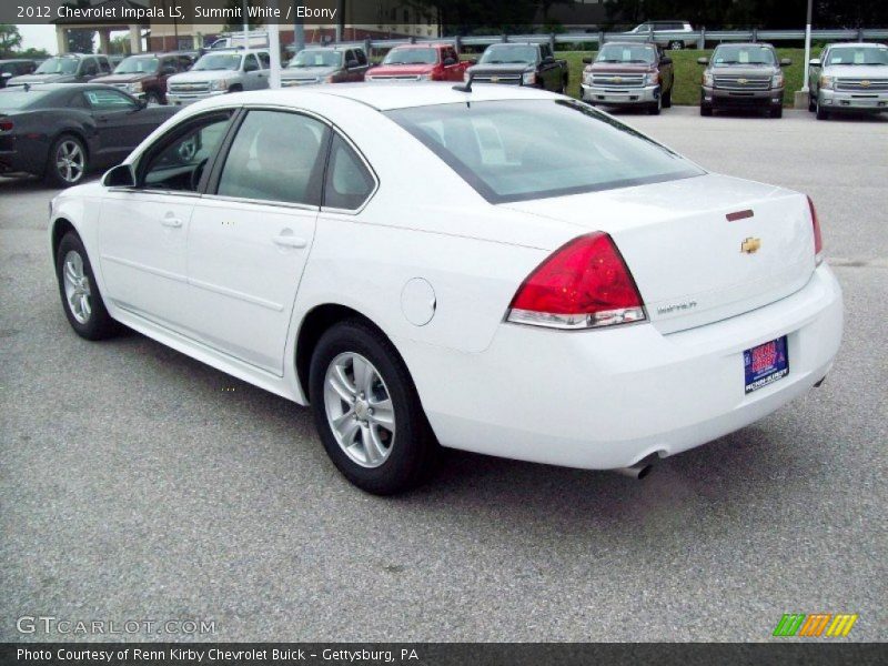 Summit White / Ebony 2012 Chevrolet Impala LS