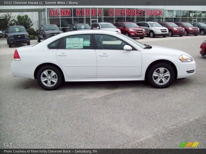 Summit White / Ebony 2012 Chevrolet Impala LS