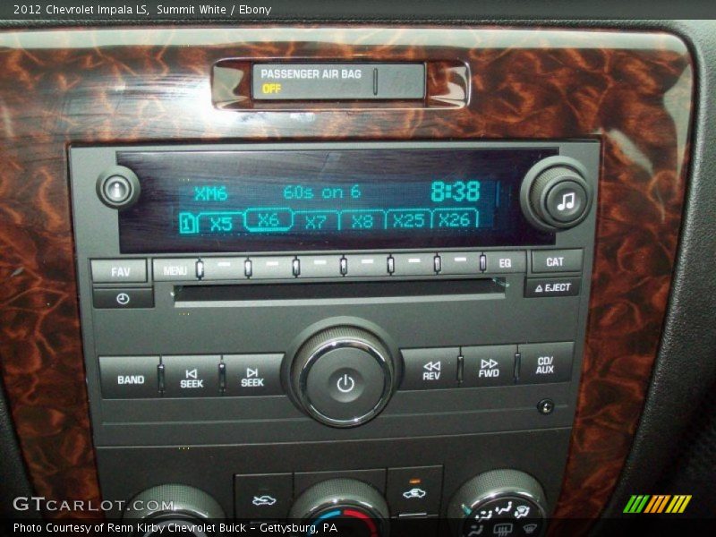 Summit White / Ebony 2012 Chevrolet Impala LS