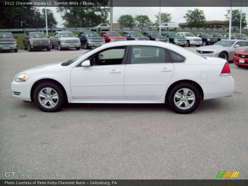 Summit White / Ebony 2012 Chevrolet Impala LS