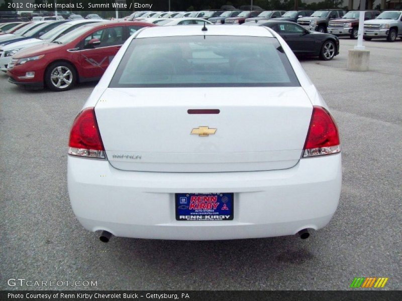 Summit White / Ebony 2012 Chevrolet Impala LS