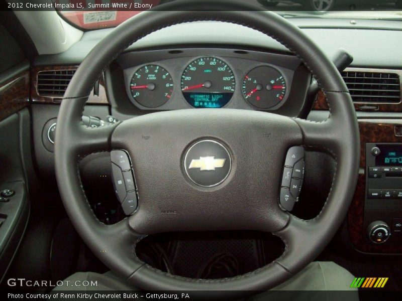 Summit White / Ebony 2012 Chevrolet Impala LS