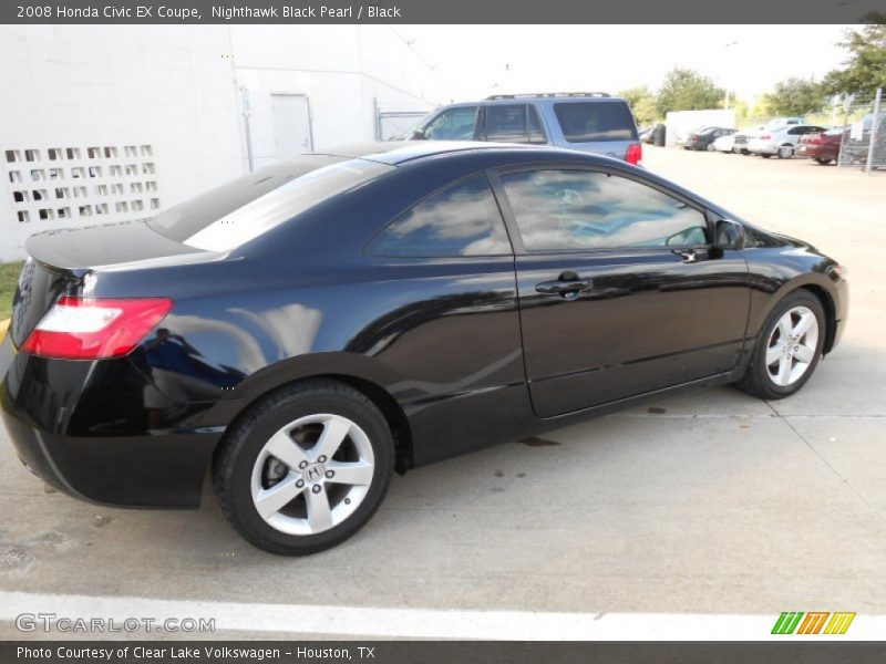 Nighthawk Black Pearl / Black 2008 Honda Civic EX Coupe