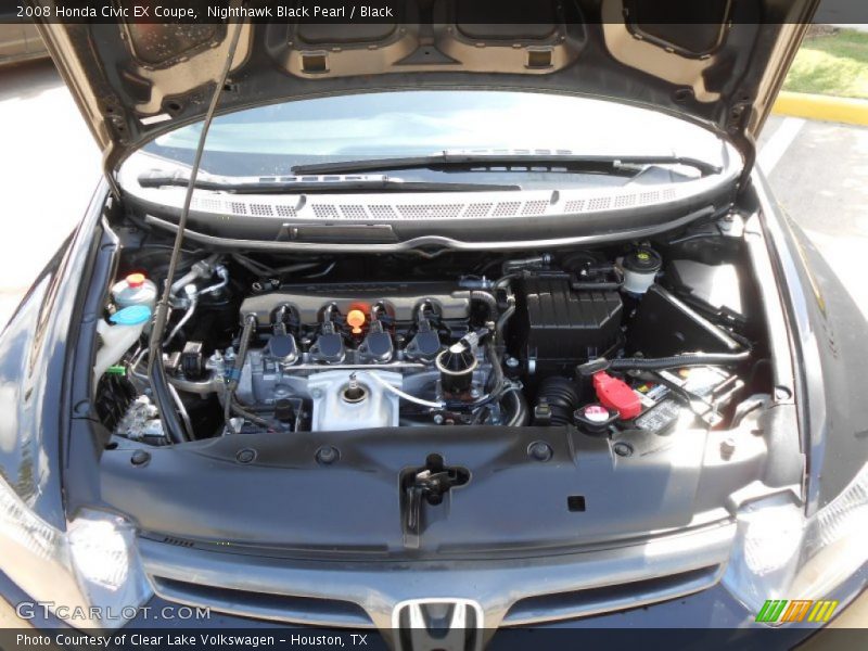 Nighthawk Black Pearl / Black 2008 Honda Civic EX Coupe