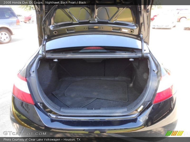 Nighthawk Black Pearl / Black 2008 Honda Civic EX Coupe