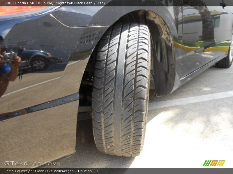 Nighthawk Black Pearl / Black 2008 Honda Civic EX Coupe