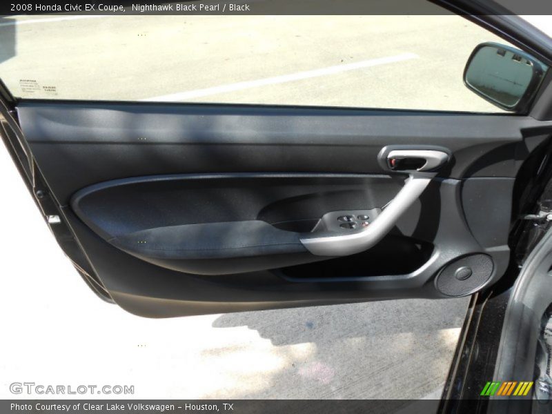 Nighthawk Black Pearl / Black 2008 Honda Civic EX Coupe