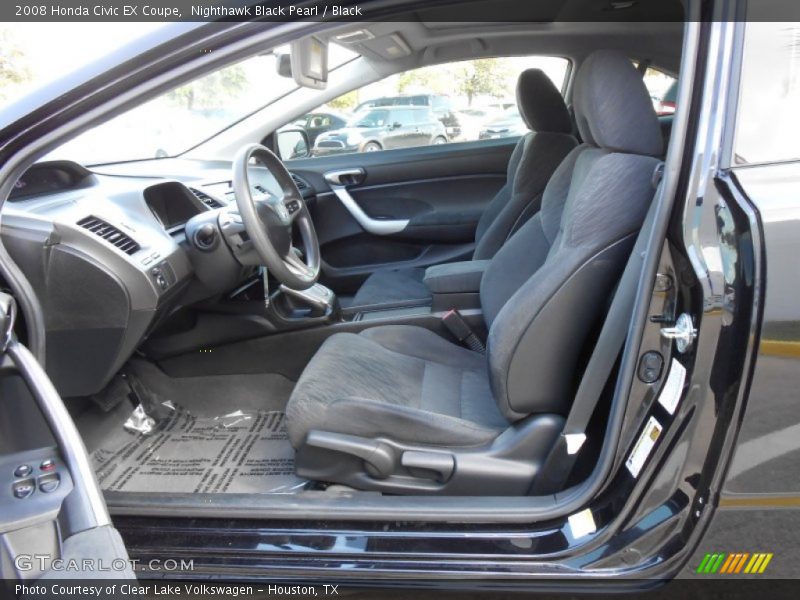 Nighthawk Black Pearl / Black 2008 Honda Civic EX Coupe