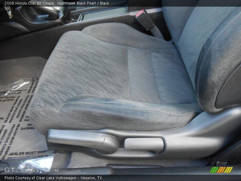 Nighthawk Black Pearl / Black 2008 Honda Civic EX Coupe