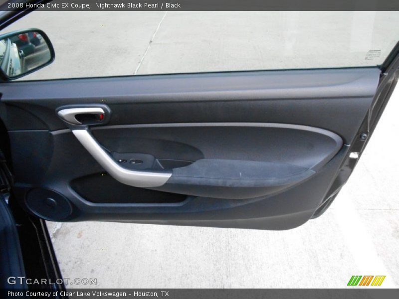 Nighthawk Black Pearl / Black 2008 Honda Civic EX Coupe