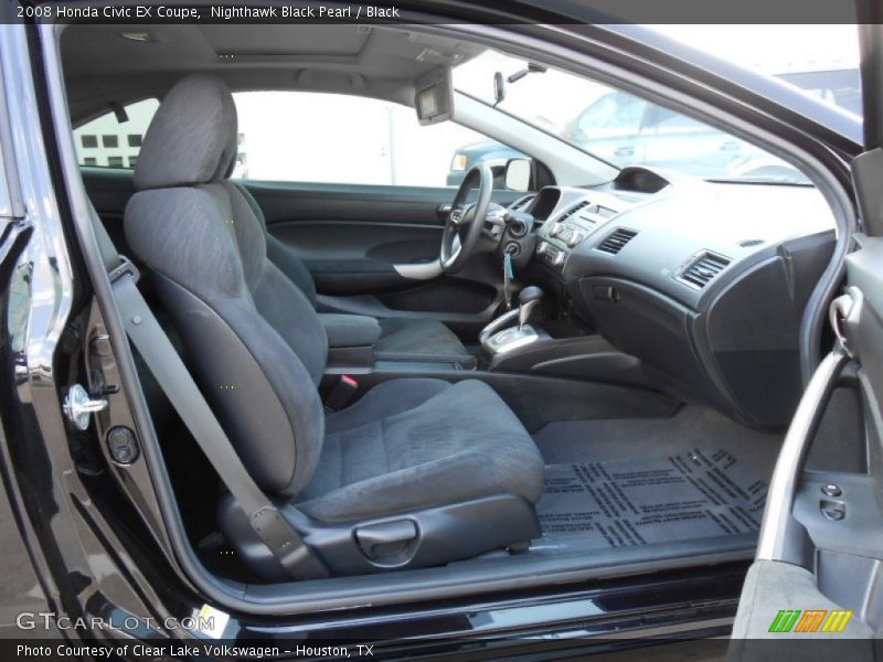 Nighthawk Black Pearl / Black 2008 Honda Civic EX Coupe