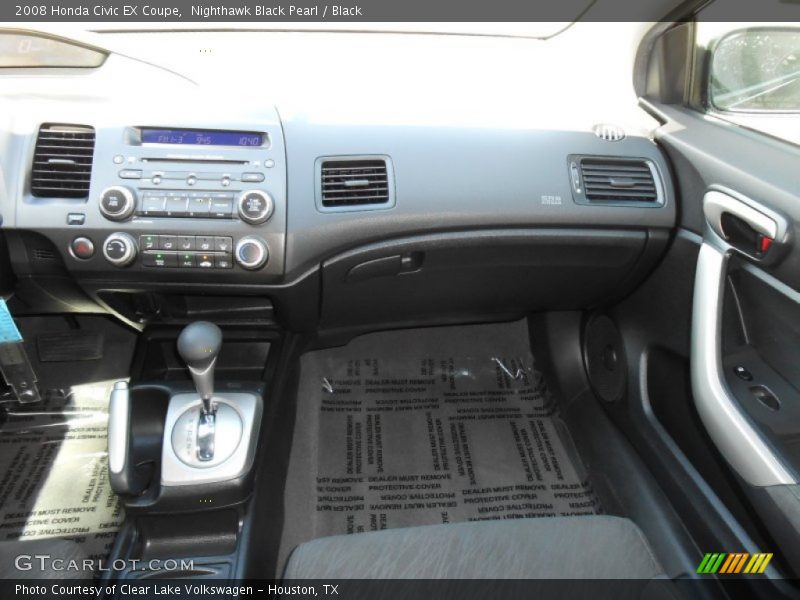 Nighthawk Black Pearl / Black 2008 Honda Civic EX Coupe