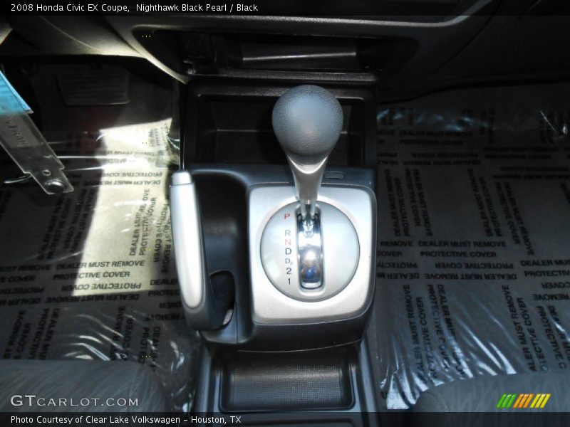 Nighthawk Black Pearl / Black 2008 Honda Civic EX Coupe