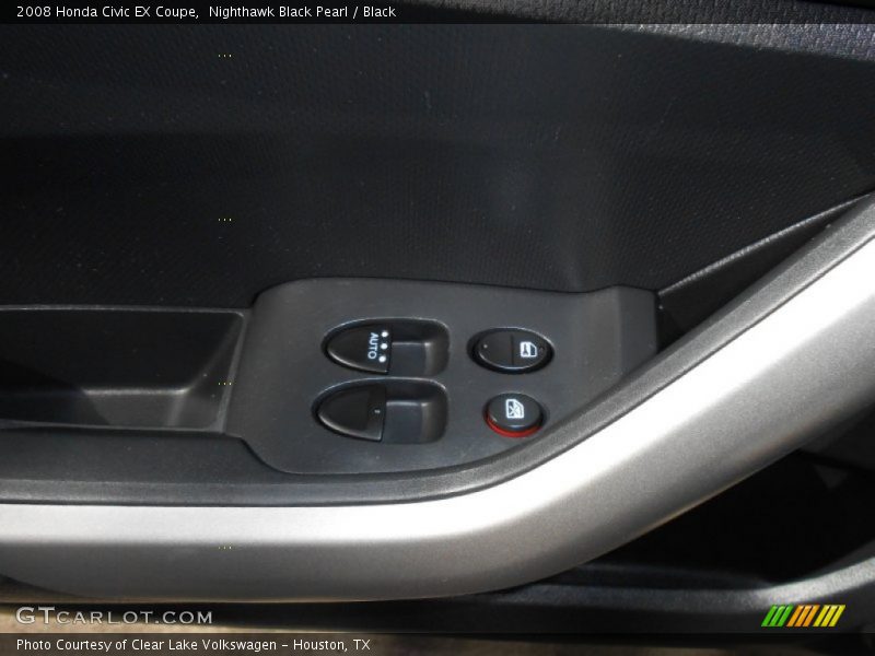 Nighthawk Black Pearl / Black 2008 Honda Civic EX Coupe