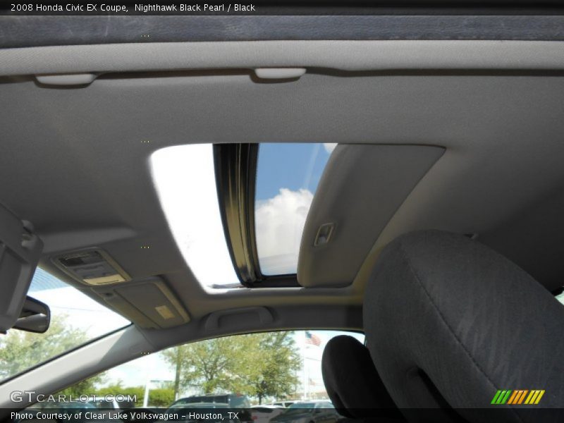 Nighthawk Black Pearl / Black 2008 Honda Civic EX Coupe