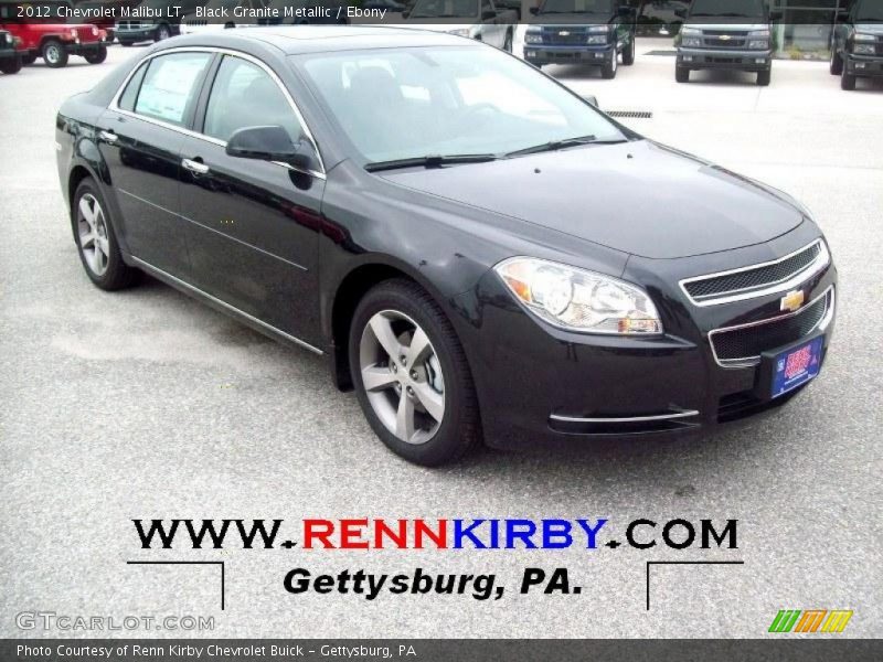 Black Granite Metallic / Ebony 2012 Chevrolet Malibu LT