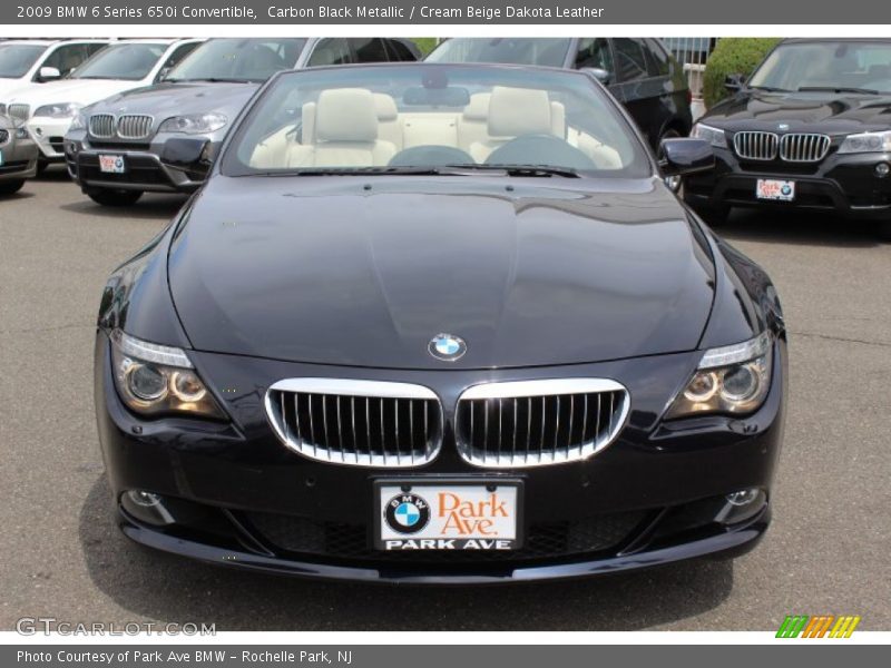 Carbon Black Metallic / Cream Beige Dakota Leather 2009 BMW 6 Series 650i Convertible