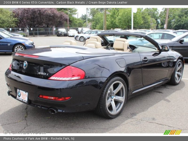 Carbon Black Metallic / Cream Beige Dakota Leather 2009 BMW 6 Series 650i Convertible