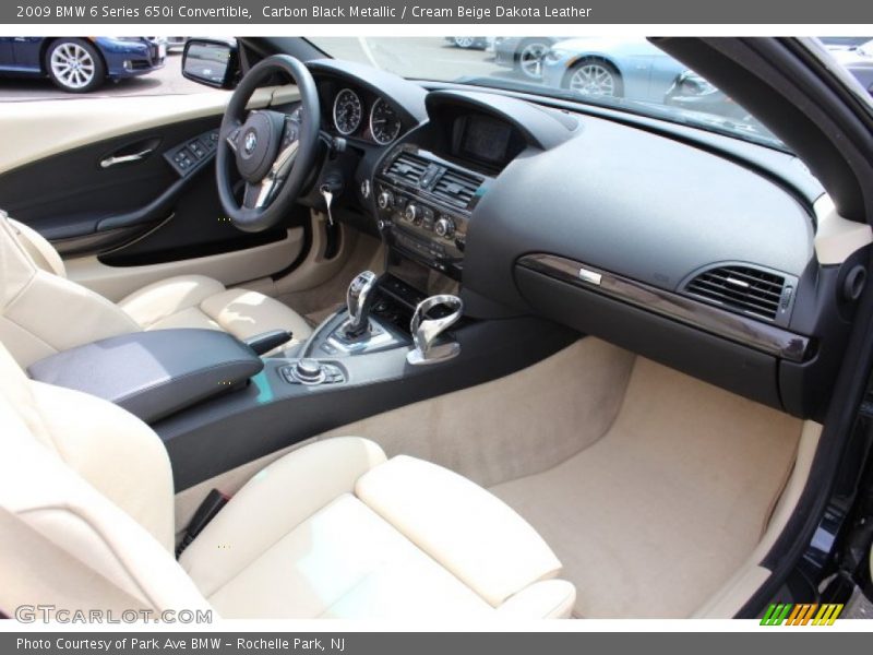 Carbon Black Metallic / Cream Beige Dakota Leather 2009 BMW 6 Series 650i Convertible