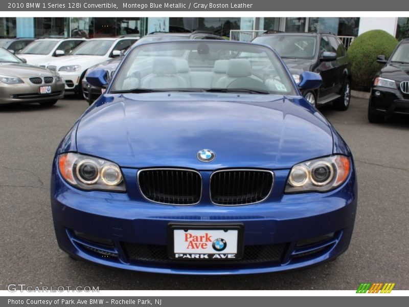 Montego Blue Metallic / Gray Boston Leather 2010 BMW 1 Series 128i Convertible