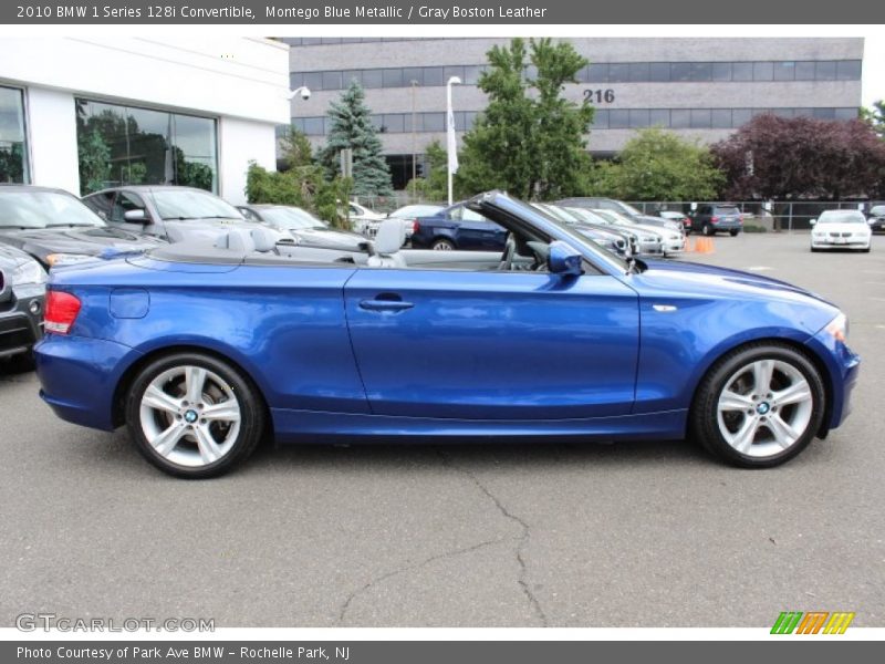 Montego Blue Metallic / Gray Boston Leather 2010 BMW 1 Series 128i Convertible