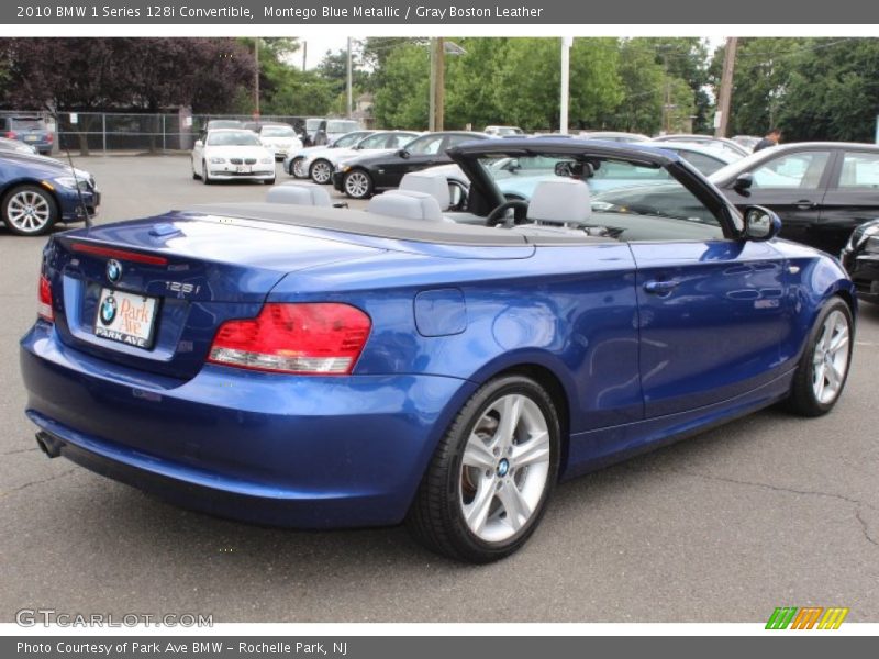 Montego Blue Metallic / Gray Boston Leather 2010 BMW 1 Series 128i Convertible