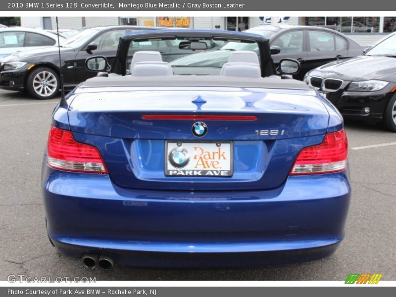 Montego Blue Metallic / Gray Boston Leather 2010 BMW 1 Series 128i Convertible