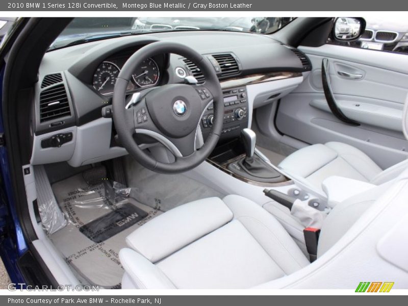 Montego Blue Metallic / Gray Boston Leather 2010 BMW 1 Series 128i Convertible