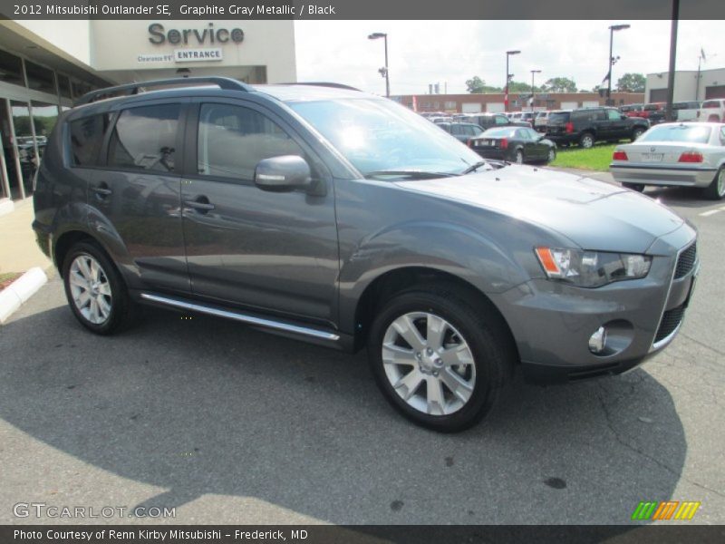 Graphite Gray Metallic / Black 2012 Mitsubishi Outlander SE