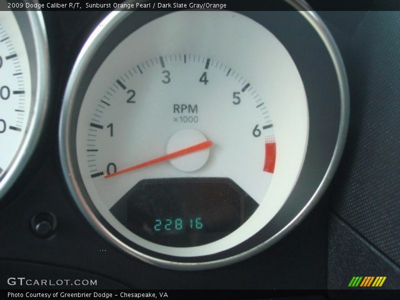 Sunburst Orange Pearl / Dark Slate Gray/Orange 2009 Dodge Caliber R/T