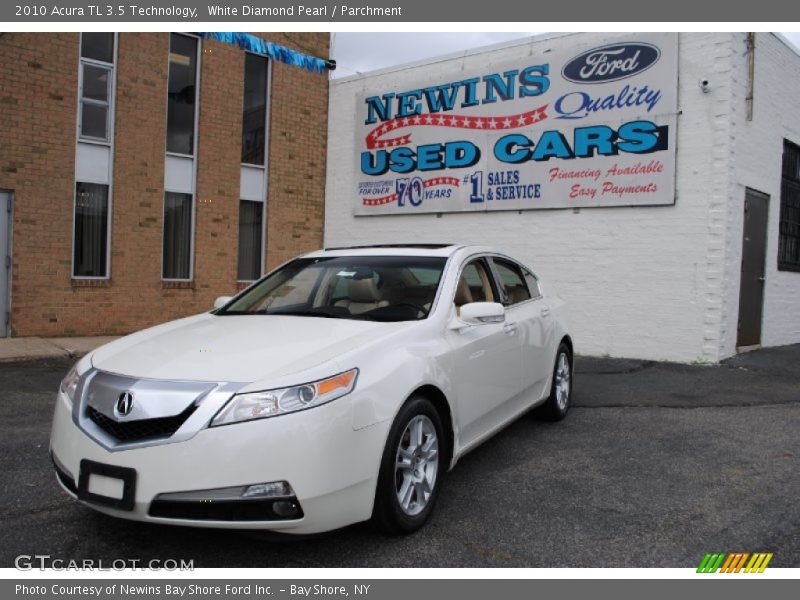 White Diamond Pearl / Parchment 2010 Acura TL 3.5 Technology