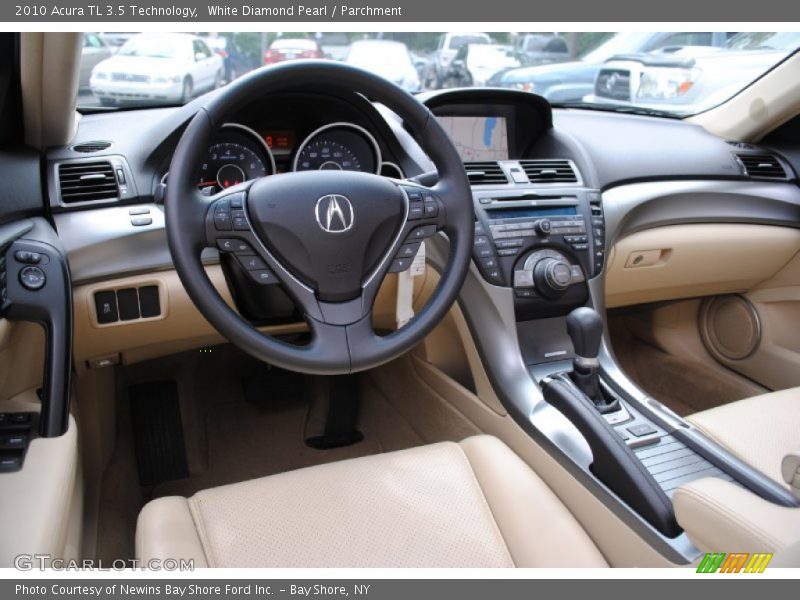 White Diamond Pearl / Parchment 2010 Acura TL 3.5 Technology